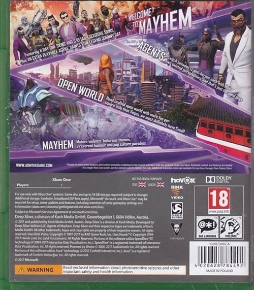 Agents of Mayhem - XBOX One (B Grade) (Genbrug)